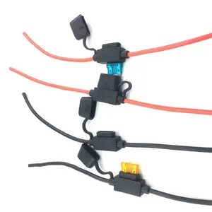 Auto Fuse Holder Small Medium Large Plug Harness In-Line ATO/ATC Fuse Holder with Wire Waterproof Fuse Box