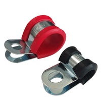 Colliers de serrage pour tuyaux en acier inoxydable du fabricant chinois, avec doublure en caoutchouc EPDM, collier de serrage en P personnalisable avec coussinets en caoutchouc