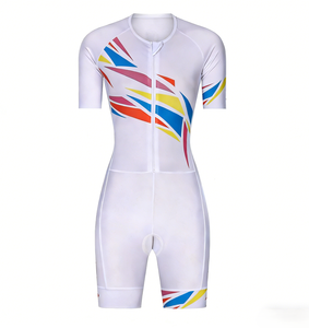 Combinaison de cyclisme unisexe rembourrée et aérodynamique personnalisée pour le triathlon, pour femmes et hommes, équipe professionnelle, natation, cyclisme, course à pied, course sur route, OEM - Product Image 3