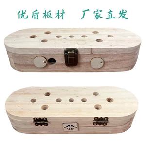 Zapatos de madera para moxibustión, calentadores de pies de madera maciza con varillas de moxa para uso doméstico - Product Image 2