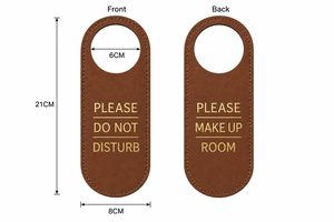 Colgador de puerta de cuero para hotel, letrero de puerta con logotipo personalizado, letrero de habitación, set de amenidades para hotel, venta al por mayor, fabricante OEM ODM, proveedor de fábrica - Product Image 4
