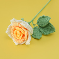 Usine Direct-Artisanal DIY Crochet Grand Thai Rose Fleurs Artificielles Écologique Personnalisable Taille Couleur En Gros Décor