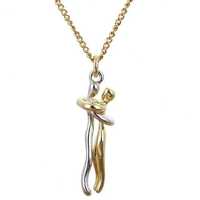 Collier Pendentif Unisexe Romantique Mère-Enfant en Alliage et Perles de Résine, Motif Couple Embrassé, Vente Chaude