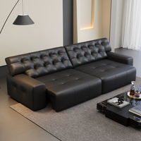 Canapé-lit multifonctionnel de haute qualité pour salon, canapé convertible en cuir souple 2 places pour salon
