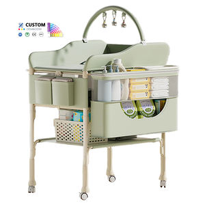 Cambiador de Bebé Plegable <span class=keywords><strong>con</strong></span> <span class=keywords><strong>Ruedas</strong></span>, Mesa de Baño y Bolsa de Almacenamiento, Directo de Fábrica - Product Image 3