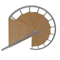 CBMMart Escalier d'intérieur en colimaçon de qualité supérieure avec filetage en bois au design moderne