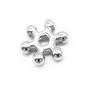 yunnique Stainless Steel Snowflake <b>Spacer</b> Bead For Bracelet Making 6mm Casting Jewelry Findings Component - Product Image 1