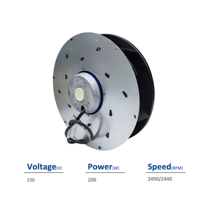 Ventilateur centrifuge de refroidissement EC pour centre de données HVAC ZIEHL-ABEGG RH25V-2EP.WD.1R 230V 50Hz 60Hz 0.20/0.26kW 2420/2430RPM AHU - Product Image 2