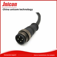 Connecteur étanche M16B 4 broches en PA66 en stock pour l'amélioration de l'éclairage LED extérieur – Joint mâle-femelle étanche
