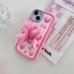 Custodia per telefono con fiocco Love <span class=keywords><strong>rosa</strong></span> in cartone animato 3D per <span class=keywords><strong>iPhone</strong></span> 16 15 14 Plus 13 12 Pro Max <span class=keywords><strong>11</strong></span> XR XS Max 6 7 8 Plus <span class=keywords><strong>Cover</strong></span> in Silicone morbido - Product Image 4