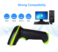 Escáner de código de barras inalámbrico, lector de código de barras con dientes azules, láser 1D, para teléfono móvil, Android, IOS, Mac, portátil