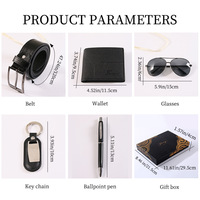 Set Hadiah Bisnis Hari Ayah & Hari Valentine Merek OEM untuk Pria/Suami Jam Tangan Sabuk Dompet Model M2808