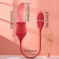Nouveau Vibromasseur 3-en-1 pour la Langue et le Clitoris, Jouet Sexuel 10 Modes, Masseur Point G, Vibromasseur Lèche-Lèvres, Rechargeable USB 100%