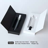 Tube de parfum en verre 5ml 10ml, flacon d'emballage, mini échantillon de parfum, vaporisateur, boîte cadeau, impression sérigraphique, revêtement UV, 2 pièces