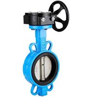 Vanne papillon DN200 en fonte ductile à joint souple en silicone, manuelle, à vis sans fin, nickelée, garantie 18 mois