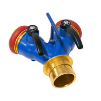 Volla 2.5MPa Répartiteur de Tuyau d'Incendie Stabilisateur de Débit en Aluminium Forgé 6061, Diviseur d'Eau à 2 Voies, Vanne en Y Anti-Coup de Frein d'Eau, Joints PTFE