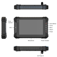 Lilliput-Tableta industrial resistente al agua de 7 pulgadas, 800NITs, panel de PC resistente, compatible con sistema Android Linux, 3G, 4G, GNSS, NFC
