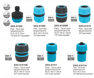 Seesa 1/2 "3/4" 플라스틱 빠른 커플 링 물 호스 커넥터 호스 멘더 농장 정원 관개 시스템 - Product Image 2