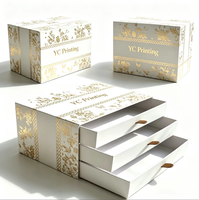 Boîte cadeau rigide multicouche avec logo personnalisé, emballage luxe en carton blanc pour bijoux et cosmétiques