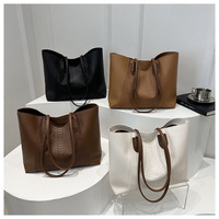 Sac fourre-tout en cuir PU pour femme, grande capacité, sac à bandoulière texturé avec fermeture éclair, idéal pour les trajets quotidiens, vente en gros