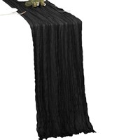 Chemin de table/nappe en tissu froissé style bohème en polyester et terylène de Chine - Idéal pour mariages, douches nuptiales, fêtes d'anniversaire