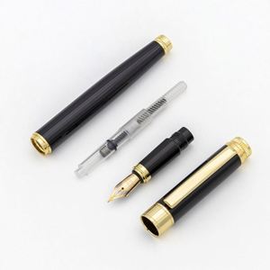 Luxury Exclusive Custom Logo Metal Fountain <b>Pen</b> Business Ballpoint <b>Pens</b> Black with Logo for Finance & Students Business Gift - Product Image 5