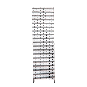 Stak – écran de confidentialité pliable noir et blanc, cloison de chambre, mur d'intimité, 4 panneaux pliables, portable, travail manuel, maille en bois, conception tissée - Product Image 2