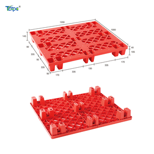 Palette bon marché pour chariot élévateur à fourche Plancher d'entrepôt Empilage de cargaison étanche à l'humidité Palette en plastique de qualité industrielle - Product Image 1