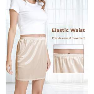 Falda Interior Antiestática de Satén para Mujer al por Mayor con Ribete de Encaje - Product Image 5