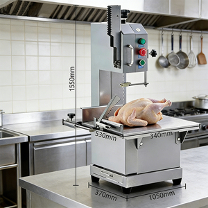 Scie à os mobile compacte et professionnelle |   Machines de transformation de la viande, moteur électronique 1800W, acier inoxydable de qualité alimentaire pour boucher - Product Image 1