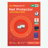 Net Protector Antivirus Pro 2026 para Seguridad Informática y Protección en Línea, 1 Usuario, 3 Años, Software de Seguridad Digital