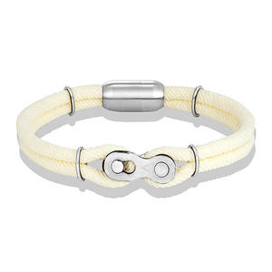 Bracciale a Fascia in Corda di Nylon Milanese Multicolore Gioiello alla Moda Idea Regalo Bracciale a Catena da Bicicletta in Acciaio Inossidabile con Fibbia Magnetica - Product Image 4