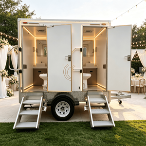 Baños Portátiles con Remolque, Inodoros Químicos Móviles para Eventos, Baño Portátil con Agua y Remolque Ecológico - Product Image 6