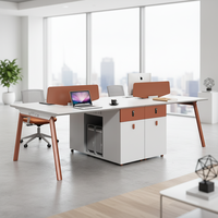 Nuevo Producto: Escritorio de Oficina Moderno de Alta Gama con Múltiples Asientos, Mueble de Almacenamiento de Gran Capacidad y Personalización de Logotipo
