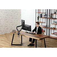 Support de bureau en aluminium pour deux moniteurs réglables, support d'écran double, nouveau design, support d'écran d'ordinateur
