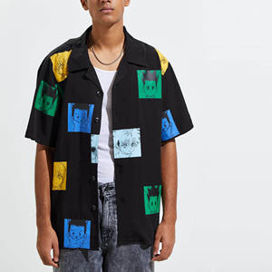 Casual Streetwear Larga Maniche Corte <span class=keywords><strong>Colletto</strong></span> a Punta Degli Uomini di Polo Shirt All Over Stampa <span class=keywords><strong>Camicia</strong></span> di Grandi Dimensioni - Product Image 5