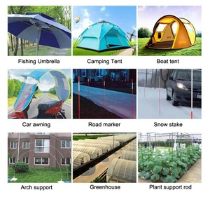 เสาเต็นท์ไฟเบอร์กลาสสีดำ - Product Image 6