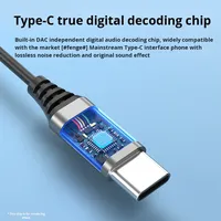 Écouteurs filaires Type C semi intra-auriculaires avec réduction de bruit ENC, étanches IPX4, casque stéréo, accessoire numérique en gros
