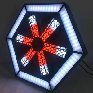 RGB Whirlwind LED Matrix Wall Stage Light DMX512 Ventilador giratorio controlado Club Luces para fondo de escenario - Product Image 5