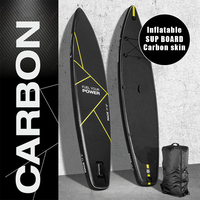 GeeTone Design populaire Carbon Style SUP Double couche gonflable stand up paddle sup boards paddleboard