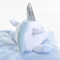 Weiche Baby Einhorn Form Sicherheits decke Tragbare Mikro faser Kuscheltier Tröster Baby Plüsch Decke