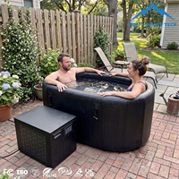 Refroidisseur d'eau 1 CV pour bain de glace et bain froid avec ensemble de baignoire gonflable de 1,5 m pour suites d'hôtel et spas