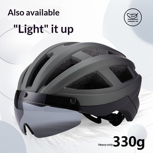 Casque de vélo magnétique EPS pour route et VTT avec lunettes intégrées, équipement de vélo unisexe pour adultes - Product Image 4