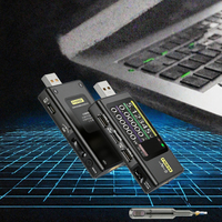 Comprobador USB, Voltímetro, Amperímetro TIPO-C, Detección de Carga Rápida, Disparador de Capacidad, Ondulación, Carcasa de Plástico CNC, Monofásico, Temperatura