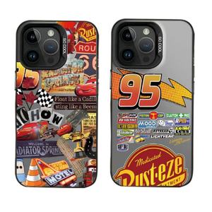 Auto <strong>Car</strong> 95 Inspired Double Layer Phone Case Cute Cartoon <strong>Car</strong> Design Tough Phone Case for iPhone 17, 16, 15, 14, 13 Pro Max Plus - Product Image 1