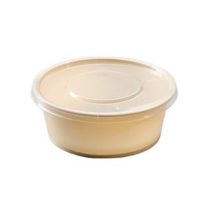 Contenants ronds en plastique PP de 500 ml pour salades à emporter, compatibles micro-ondes, <span class=keywords><strong>sans</strong></span> BPA, empilables, avec couvercle transparent, bol à soupe épaissi - Product Image 1