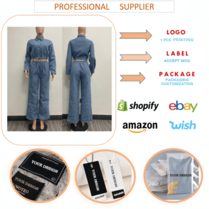 51025 Trendy Fall Women Jacket Outfits Stretch Cotton Denim <strong>Crop</strong> Jacket and Jeans Matching Sets Two Piece Jeans Denim Set Women - Product Image 4