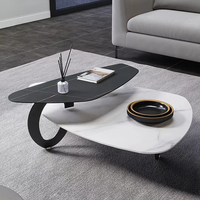 2024 dernier ensemble de Table basse de luxe irrégulière Table basse en pierre combinaison de meubles de salon