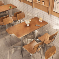 Meubles de restauration en gros, tables et chaises à structure métallique, ensembles de tables et chaises de restaurant et de restauration rapide sur mesure, simples