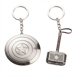 Portachiavi in Lega di Zinco Martello di Thor Ascia da Battaglia Tempesta, Merchandising Film Supereroi Avengers 3 Infinity War, Personalizzabile con Logo, Taglio a Fustella - Product Image 3